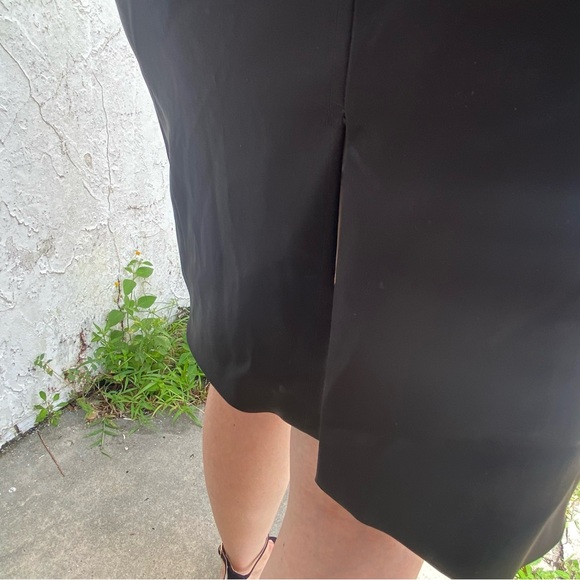 Cache Body Con Flattering Black Pink One Shoulder Bow Dress with Back Slit! - Picture 7 of 9